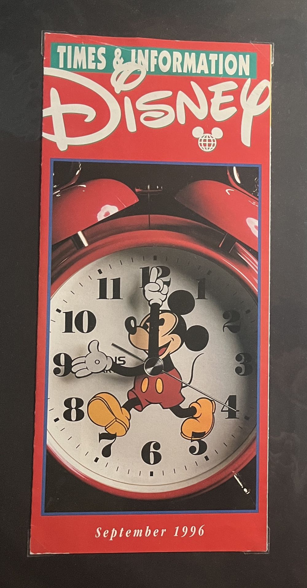 Disney Times And Information Guide Brochure, September 1996