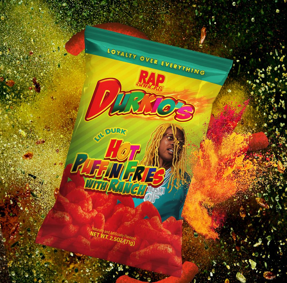 Rap Snacks Lil Durks Durkios Hot Puffin Fries With Ranch