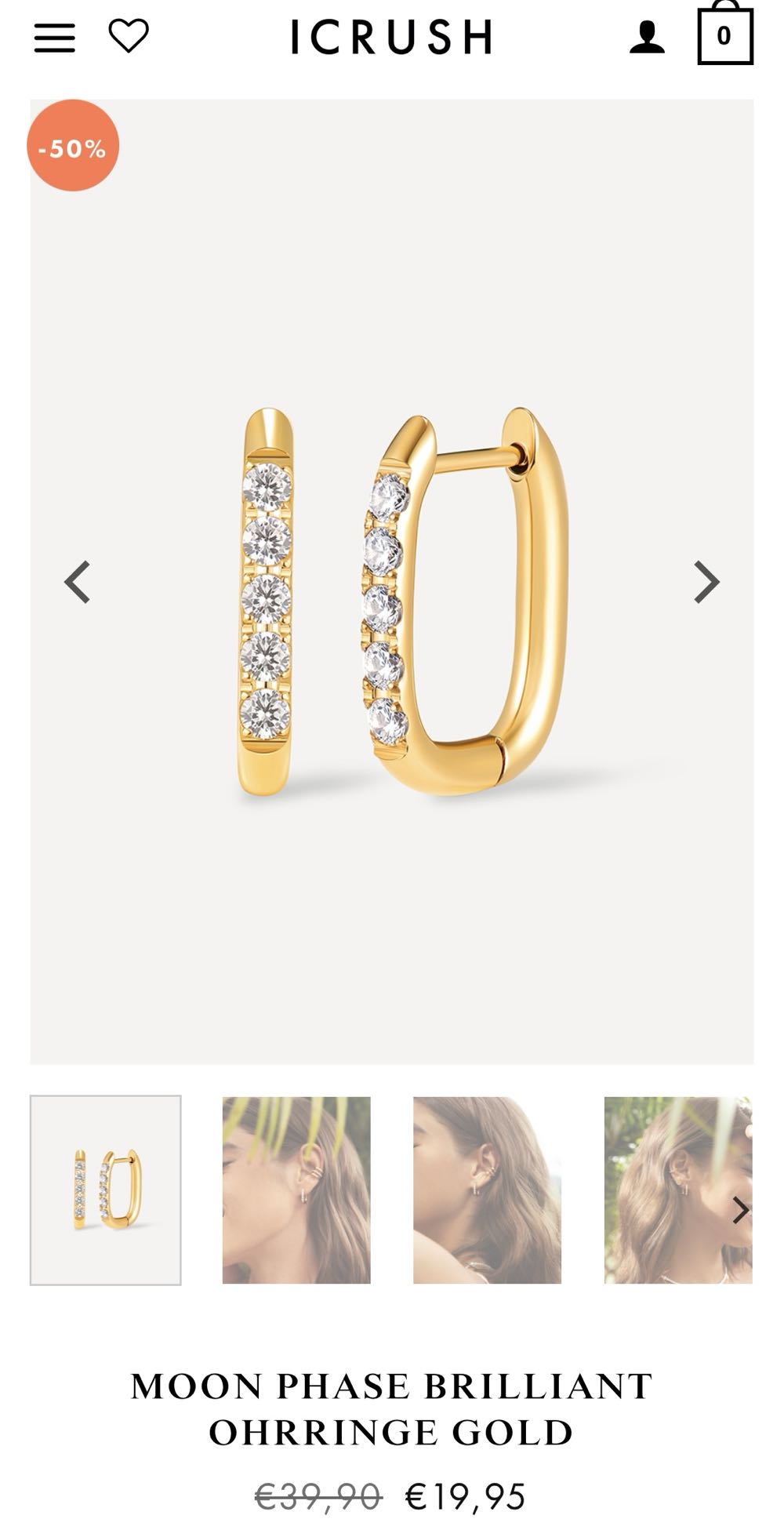 Moon Phase Brillant Creolen