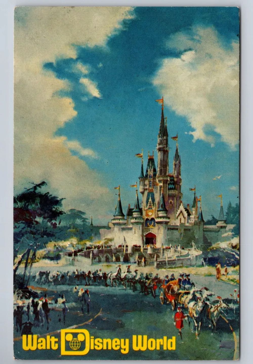Walt Disney World 1971 Pre-Opening Cinderella Castle Postcard