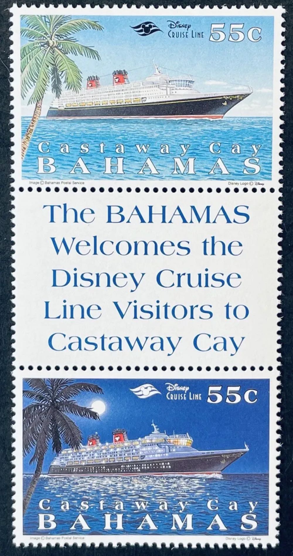 Disney Cruise Line Castaway Cay 1998 Postage Stamps