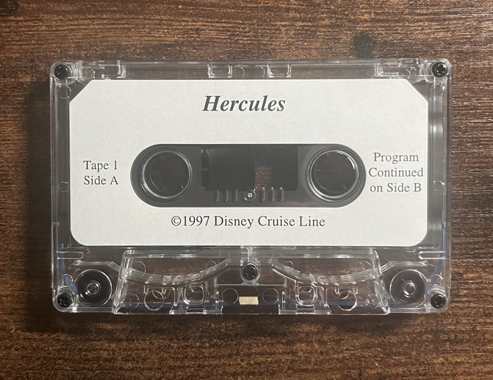 Disney Cruise Line Hercules The Muse-ical Master Show Audio Tape Prop