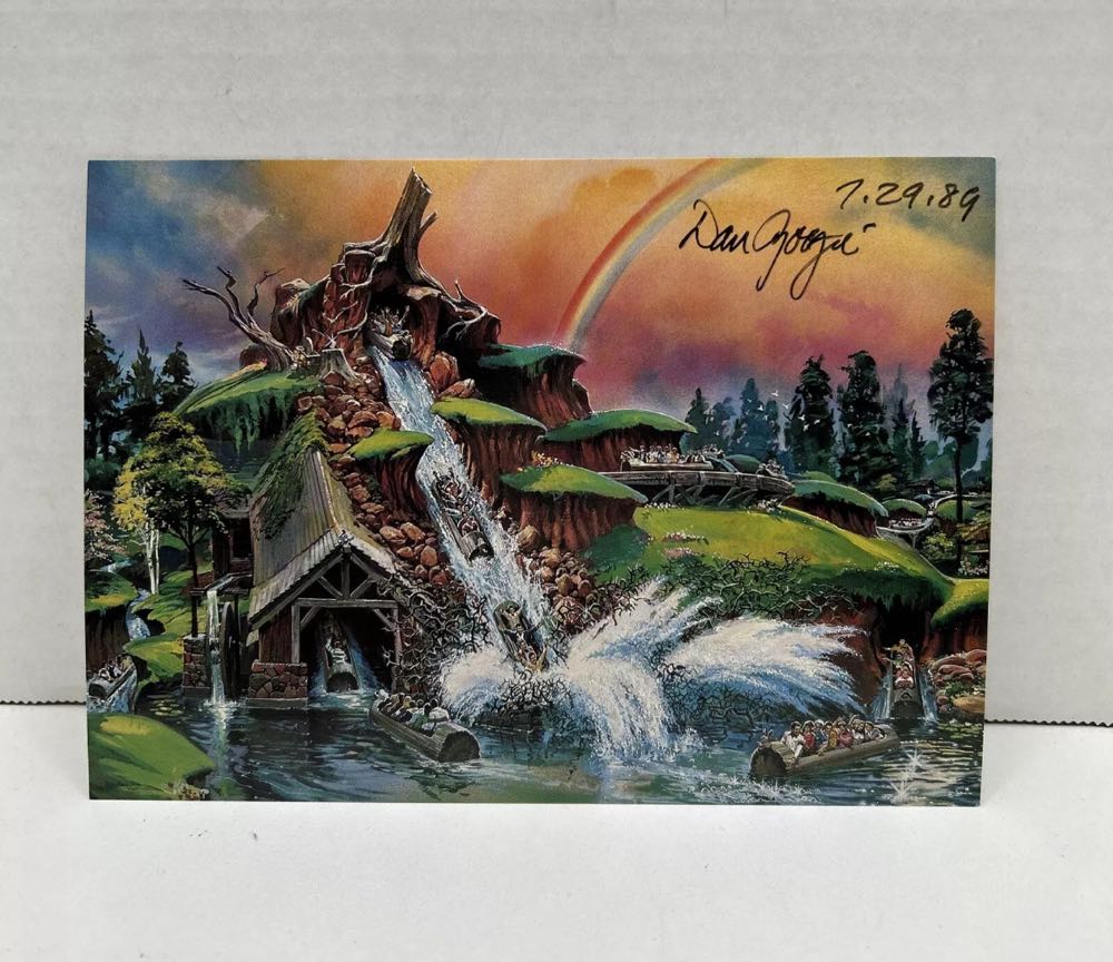 Splash Mountain Concept Artwork Postcard Dan Goozee Autograph