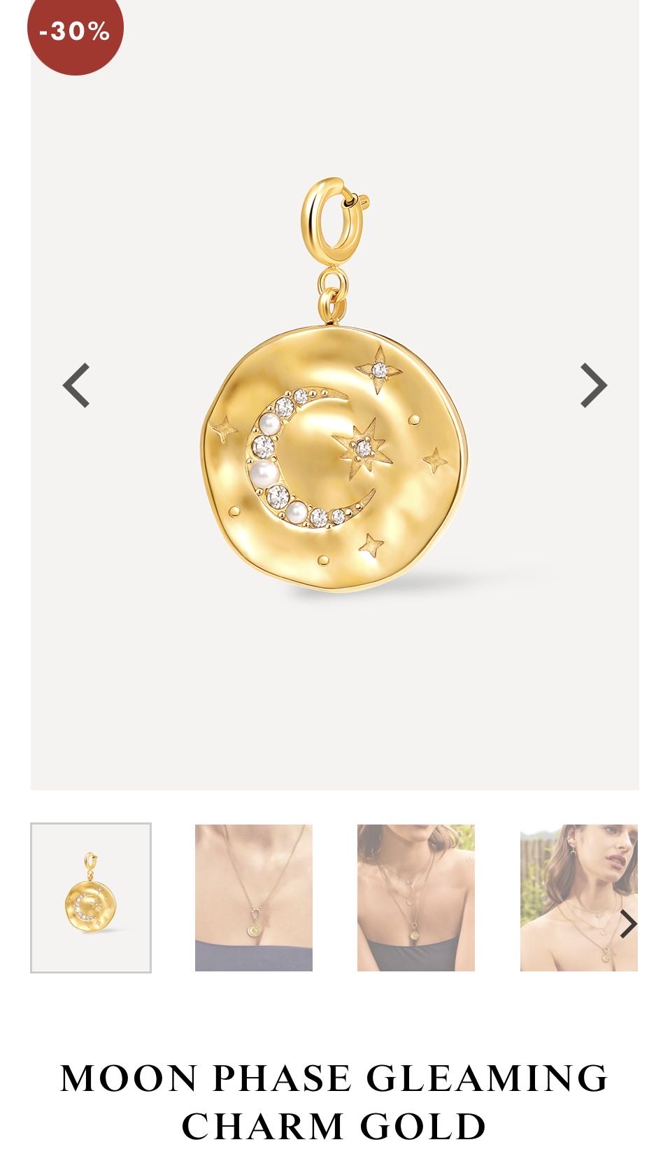 Moon Phase Gleaming Charm