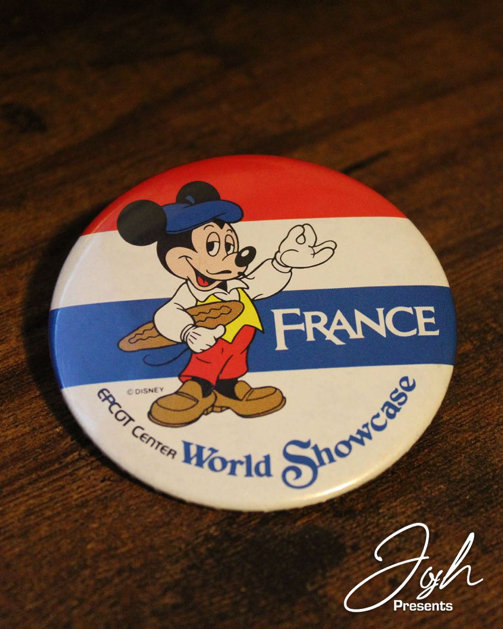 EPCOT Center World Showcase Vintage France Button