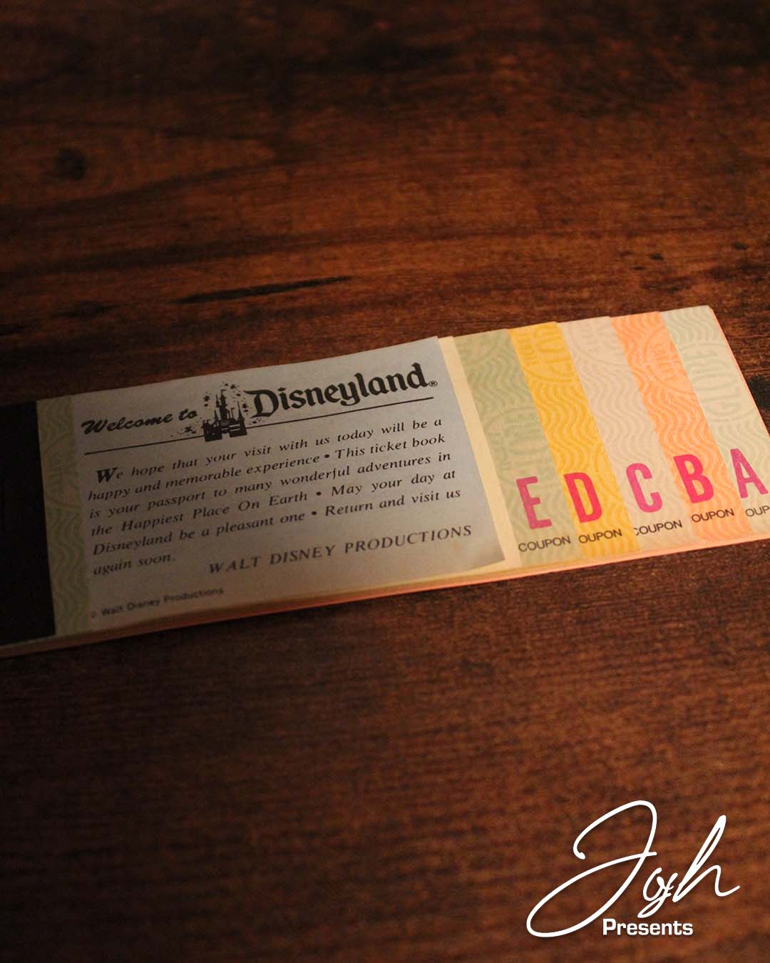 Disneyland Adult Ticket Book (1970s)