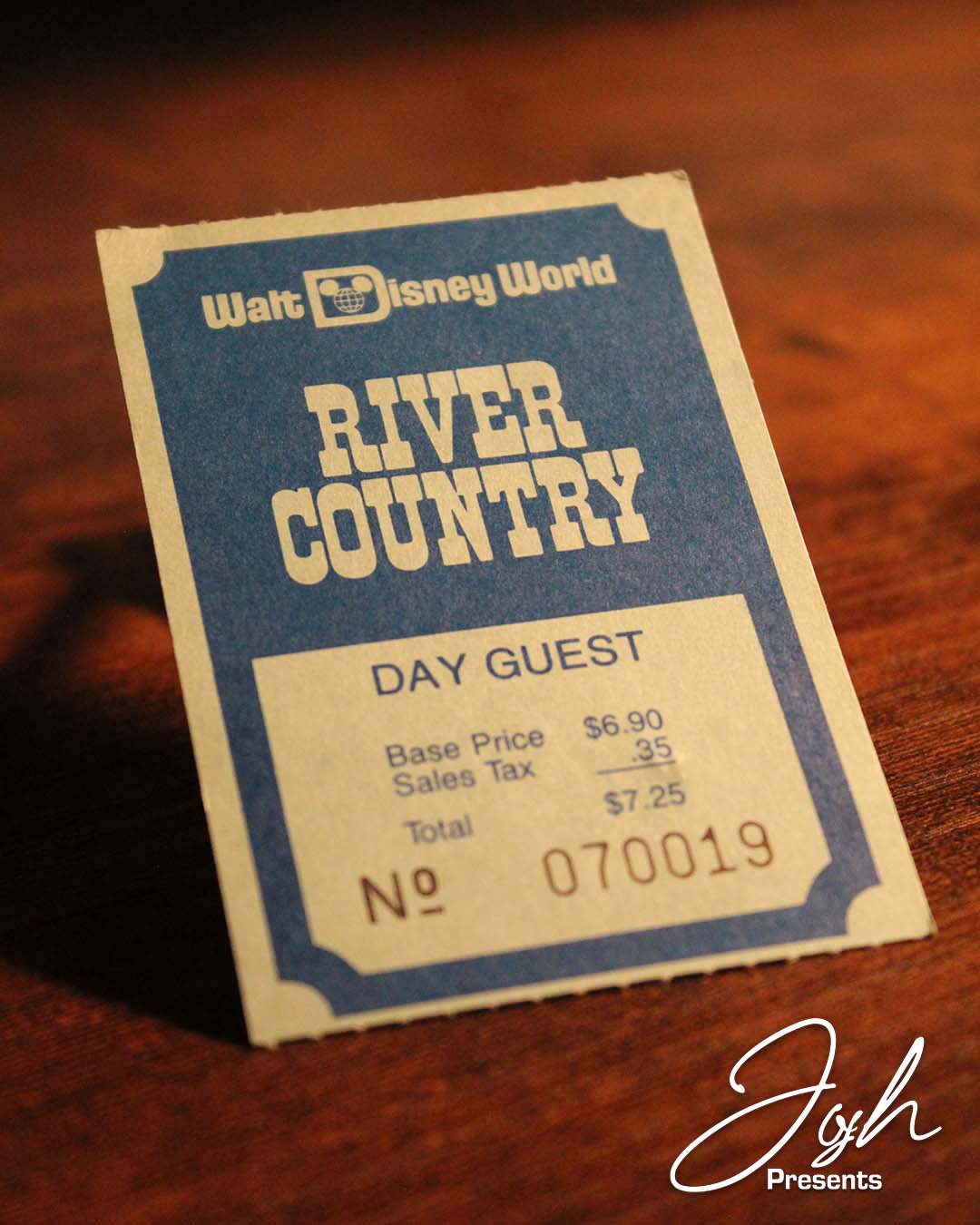 River Country Ticket Stub (Blue, 1970s)