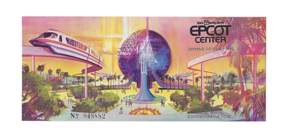 EPCOT Center Grand Opening Ticket (Used, 1982)
