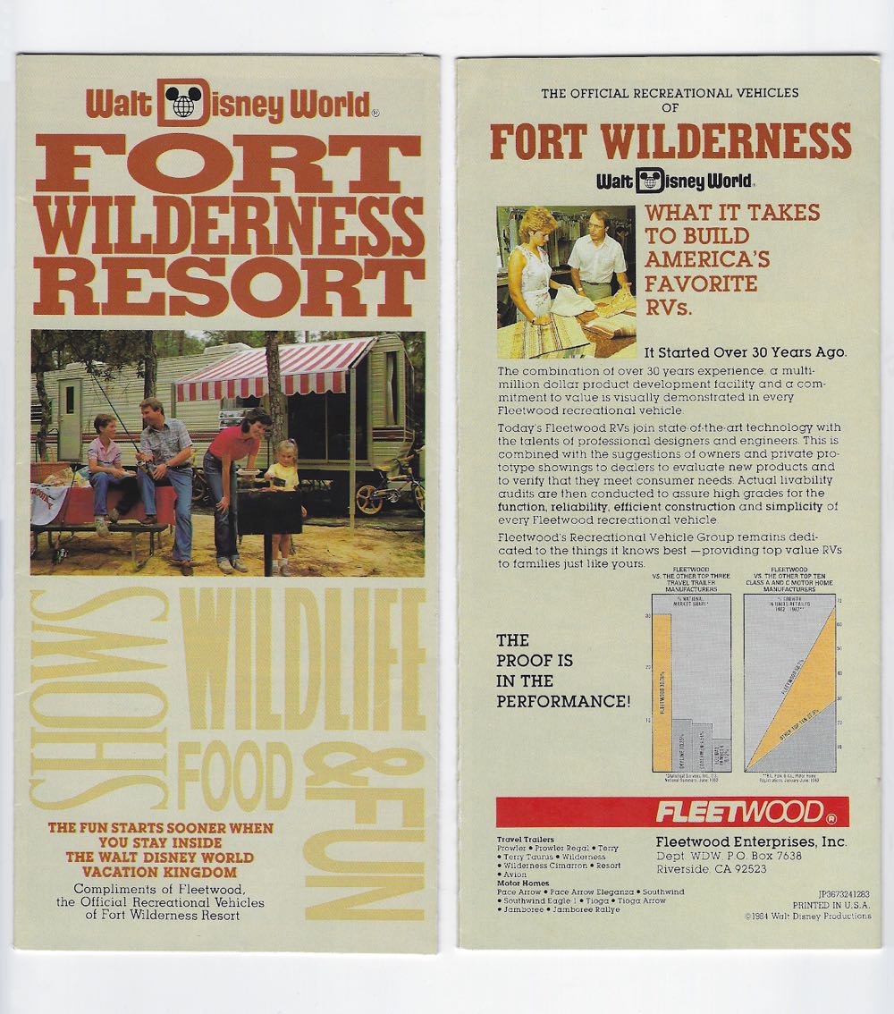 Fort Wilderness Resort Brochure (1984)