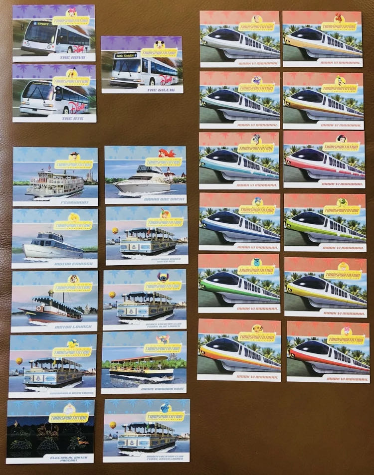 Walt Disney World Transportation Cards (Full Set, 2010’s)