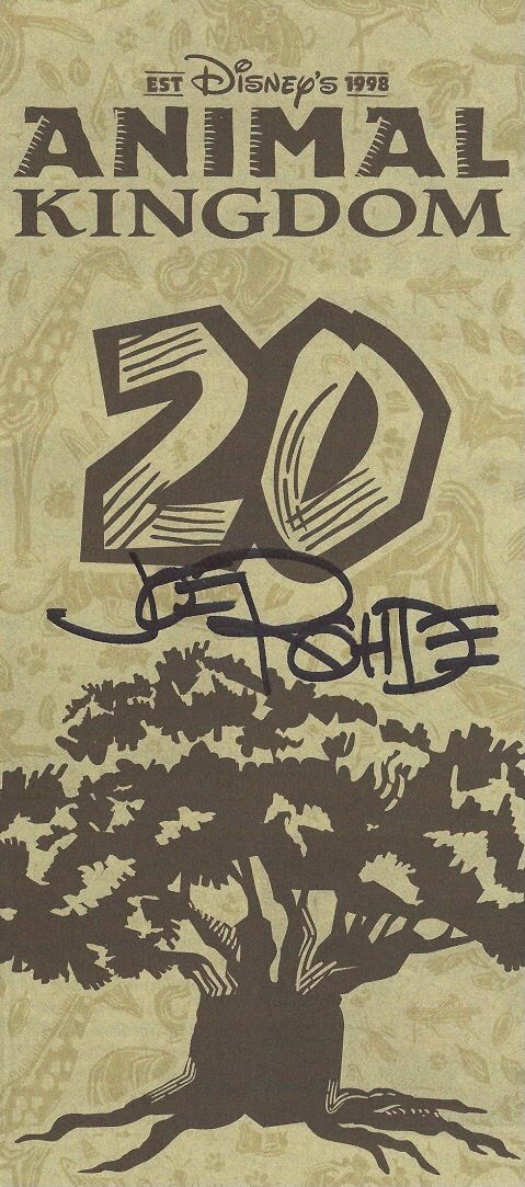 Animal Kingdom 20th Anniversary Brochure (Signed By Imagineer Joe Rohde)