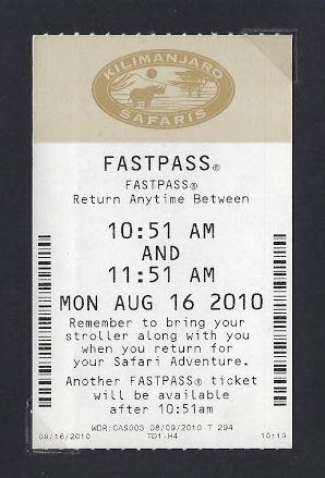 Kilimanjaro Safaris Fastpass (2010)