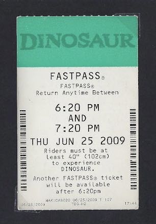 DINOSAUR Fastpass (2009)