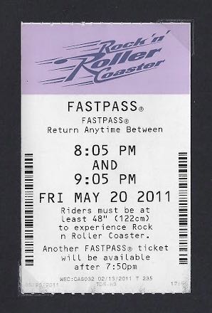 Rock ‘n’ Rollercoaster Fastpass (2011)