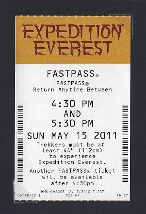 Expedition Everest Fastpass (2011)