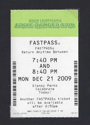 Buzz Lightyear’s Space Ranger Spin Fastpass (2009)