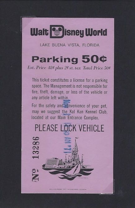 Transportation And Ticket Center Parking Ticket (Purple, 1975)
