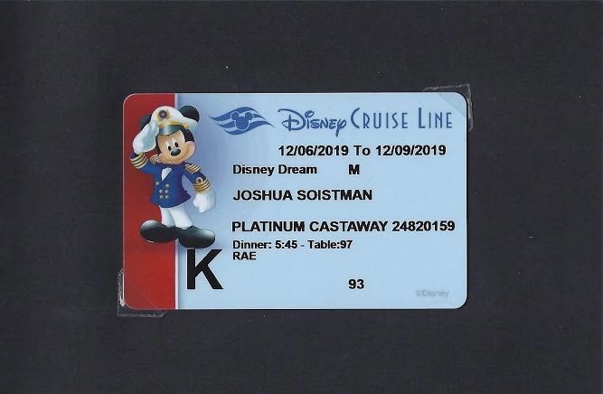 Disney Cruise Line Key To The World Card (Current)