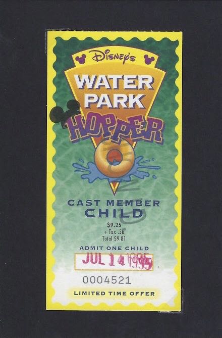 Water Park Hopper Cast Child Ticket (1995)