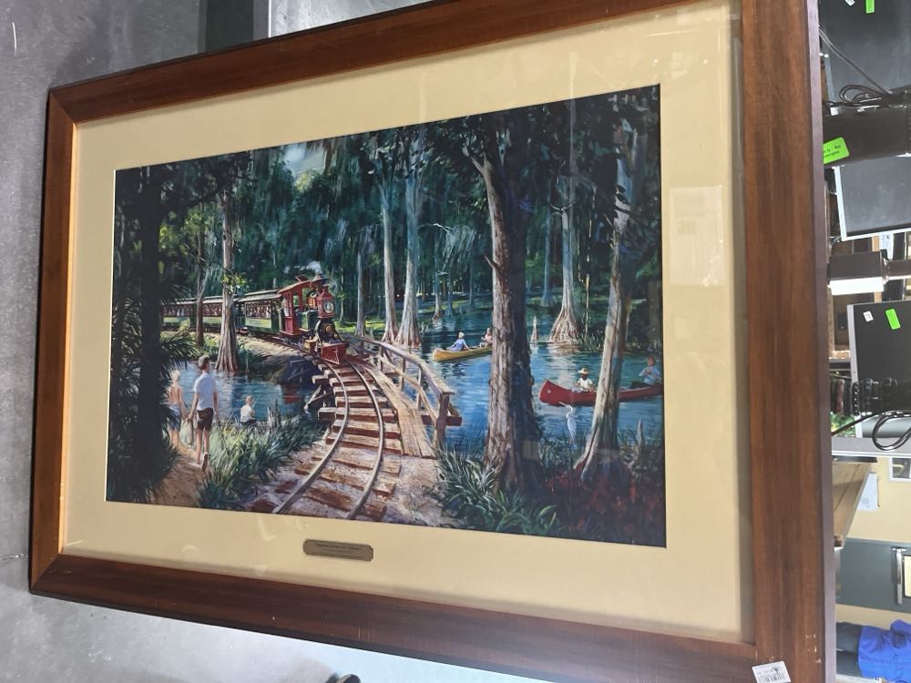 Wilderness Lodge Room Fort Wilderness Train Concept Artwork Frame Prop