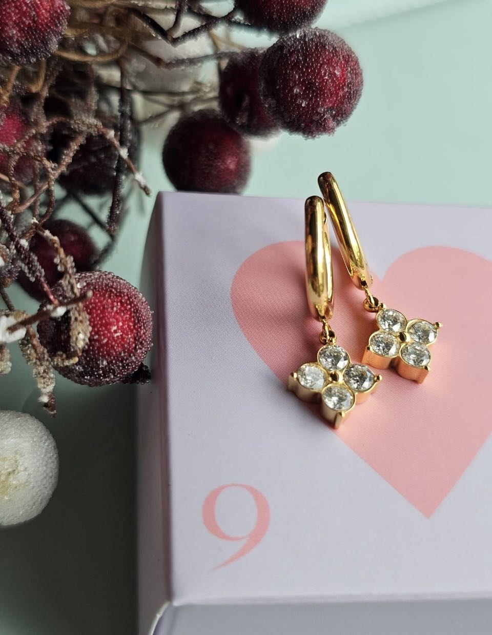 AK25 Kristalle 4 Creolen