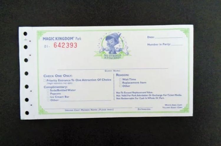 Magic Kingdom “No Strings Attached” Ticket
