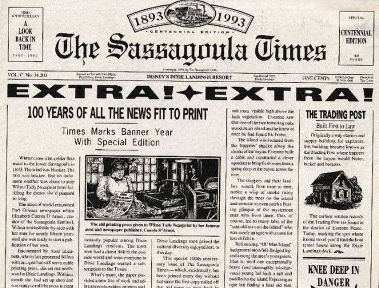 Dixie Landings Resort Sassagoula Times Newspaper