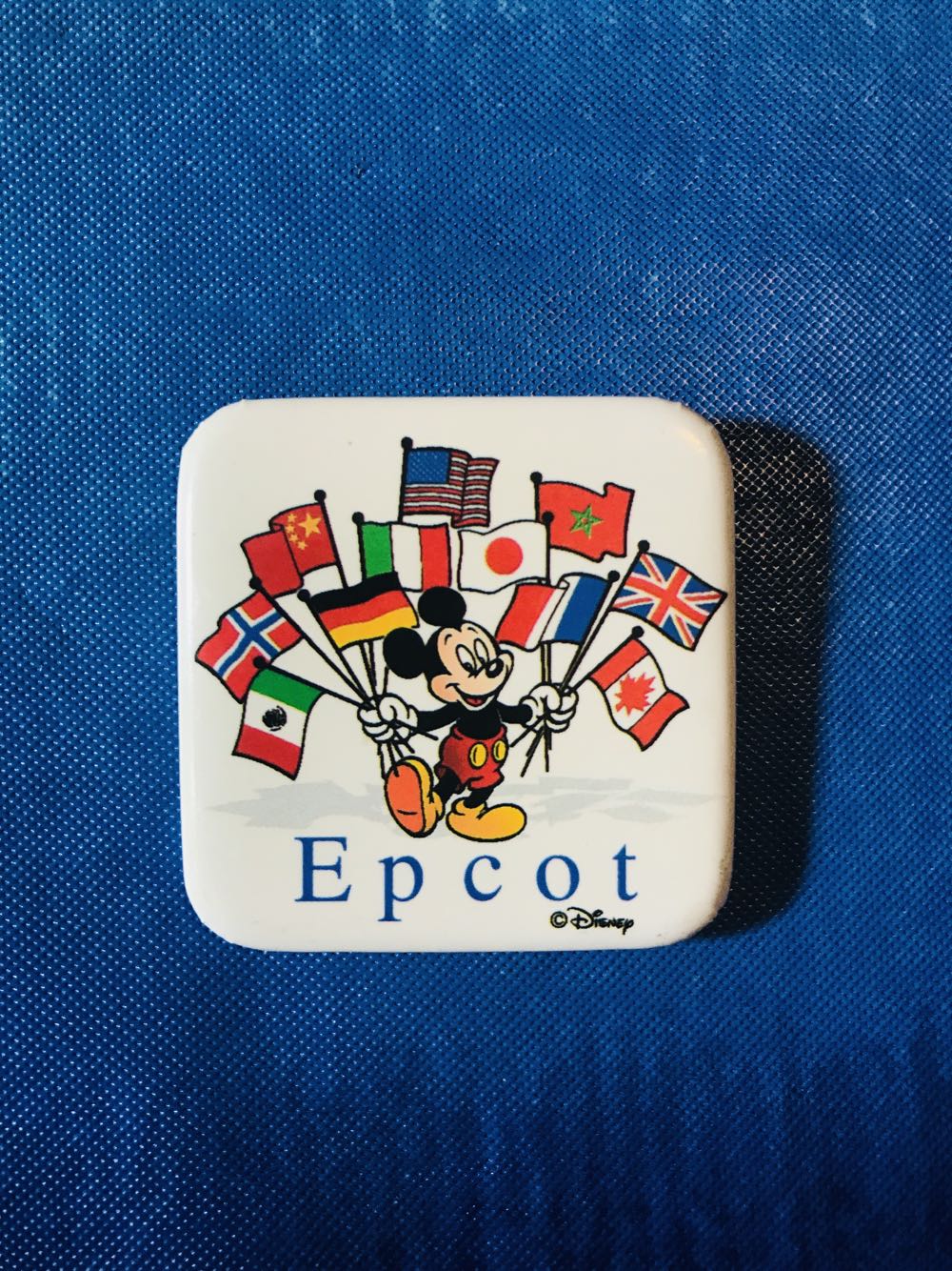 EPCOT Center Vintage World Showcase Button Square