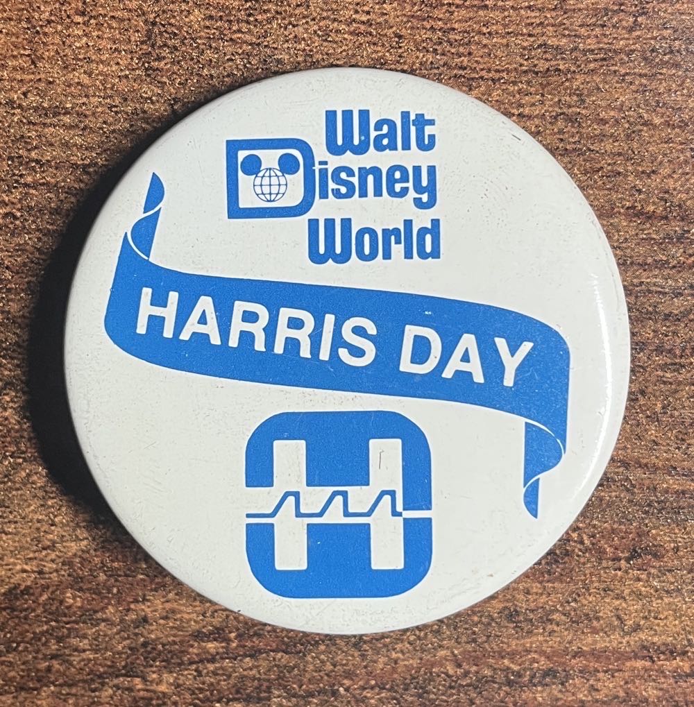 Walt Disney World Harris Day Button