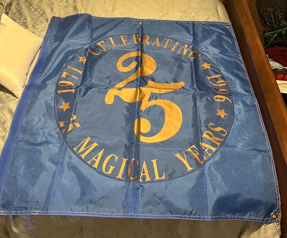 Walt Disney World 25th Anniversary Square Banner Prop (1996)