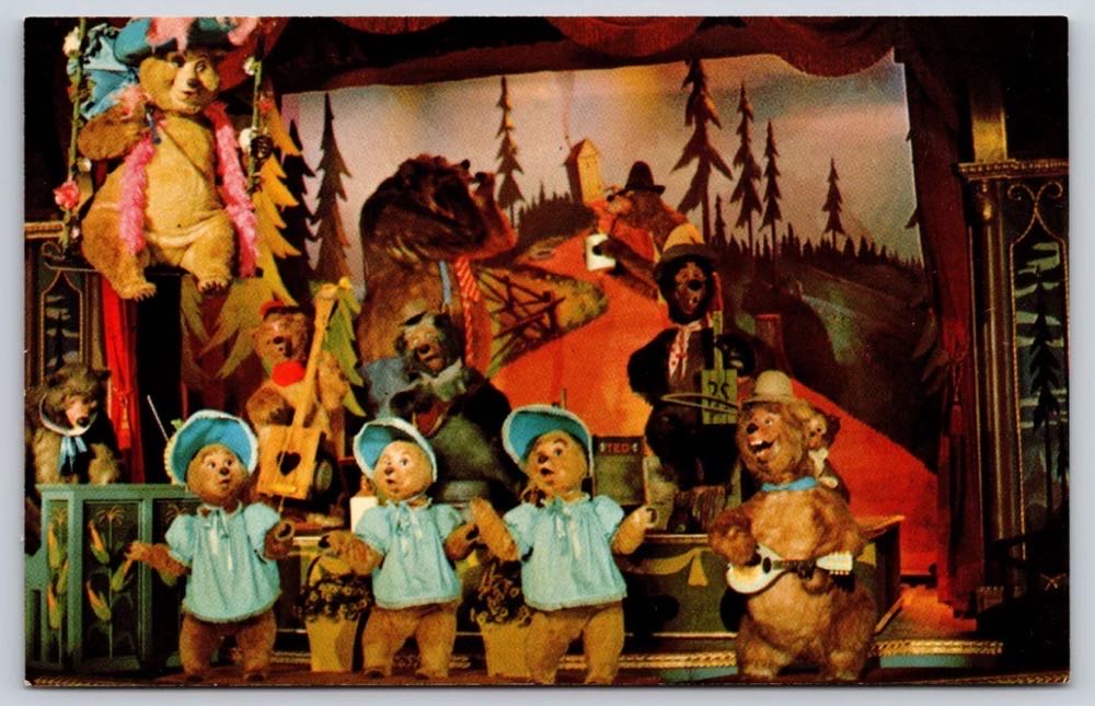 Country Bear Jamboree 1970’s Postcard