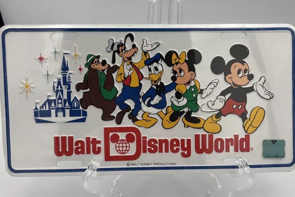 Walt Disney World Vintage License Plate 1980s