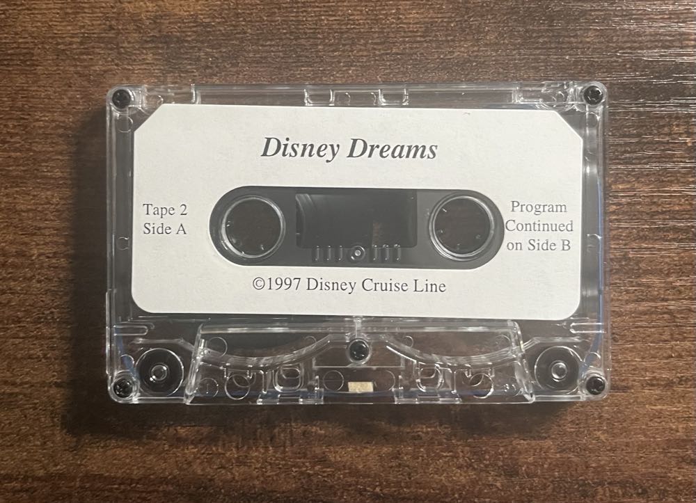 Disney Cruise Line Disney Dreams Master Show Audio Tape Prop
