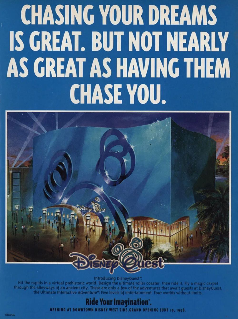 DisneyQuest 1998 Opening Promotional Advertisement