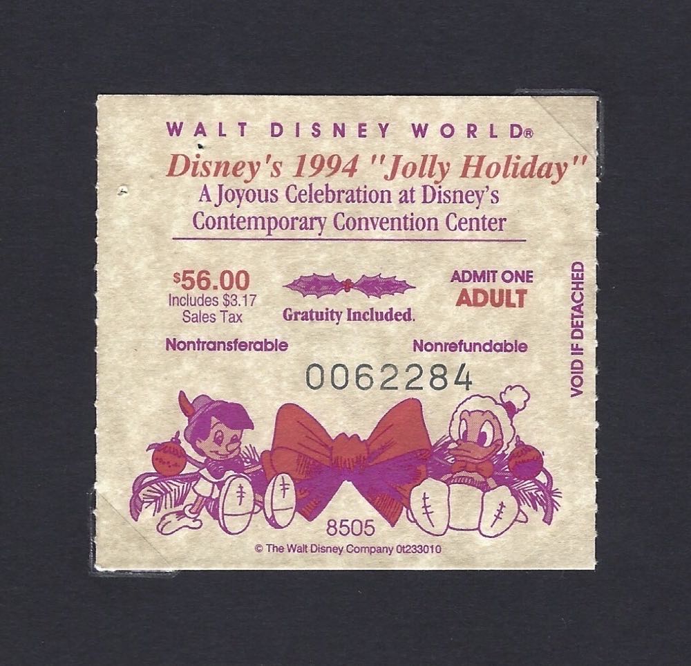 Jolly Holiday Event Ticket (1994)