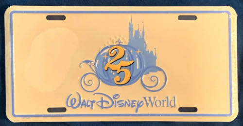 Walt Disney World 25th Anniversary CM License Plate