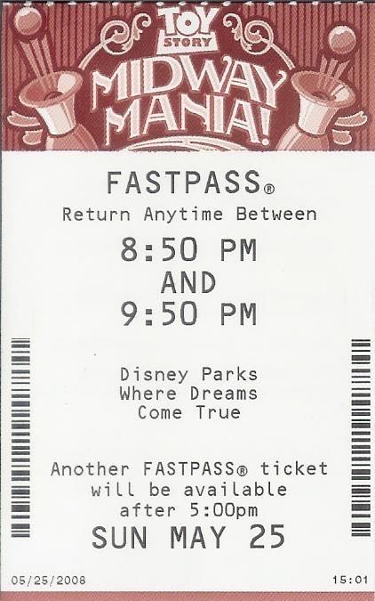 Toy Story Mania Fastpass (2009)