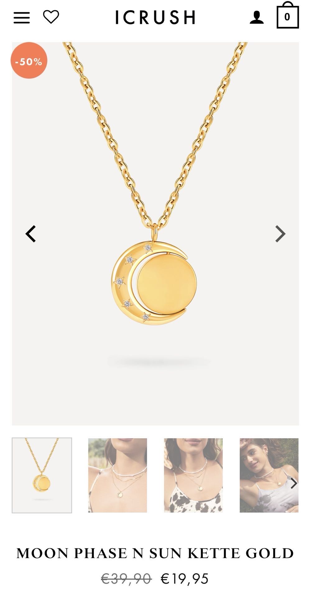 Moon Phase N Sun Kette