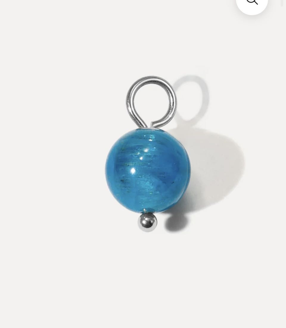 Blau-Apatit Ohrring Charm
