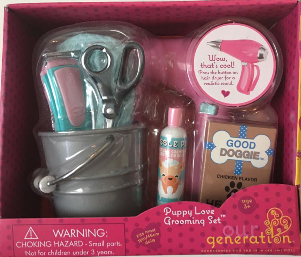 Puppy Love Grooming Set - Our Generation doll collectible [Barcode 062243285859] - Main Image 1