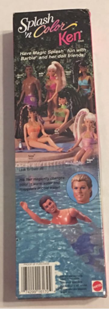 Splash ’n Color Ken (Head: 1990 Mattel, Body: 1975 Mattel, China) - Ken doll collectible [Barcode 014299767704] - Main Image 2