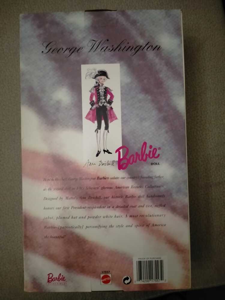 FAO SCHWARTZ: George Washington Barbie Limited Edition - American Beauties Collection doll collectible [Barcode 074299175572] - Main Image 4