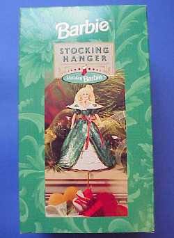 1995 Barbie Stocking Holder - Happy Holidays Series doll collectible [Barcode 015012390087] - Main Image 1