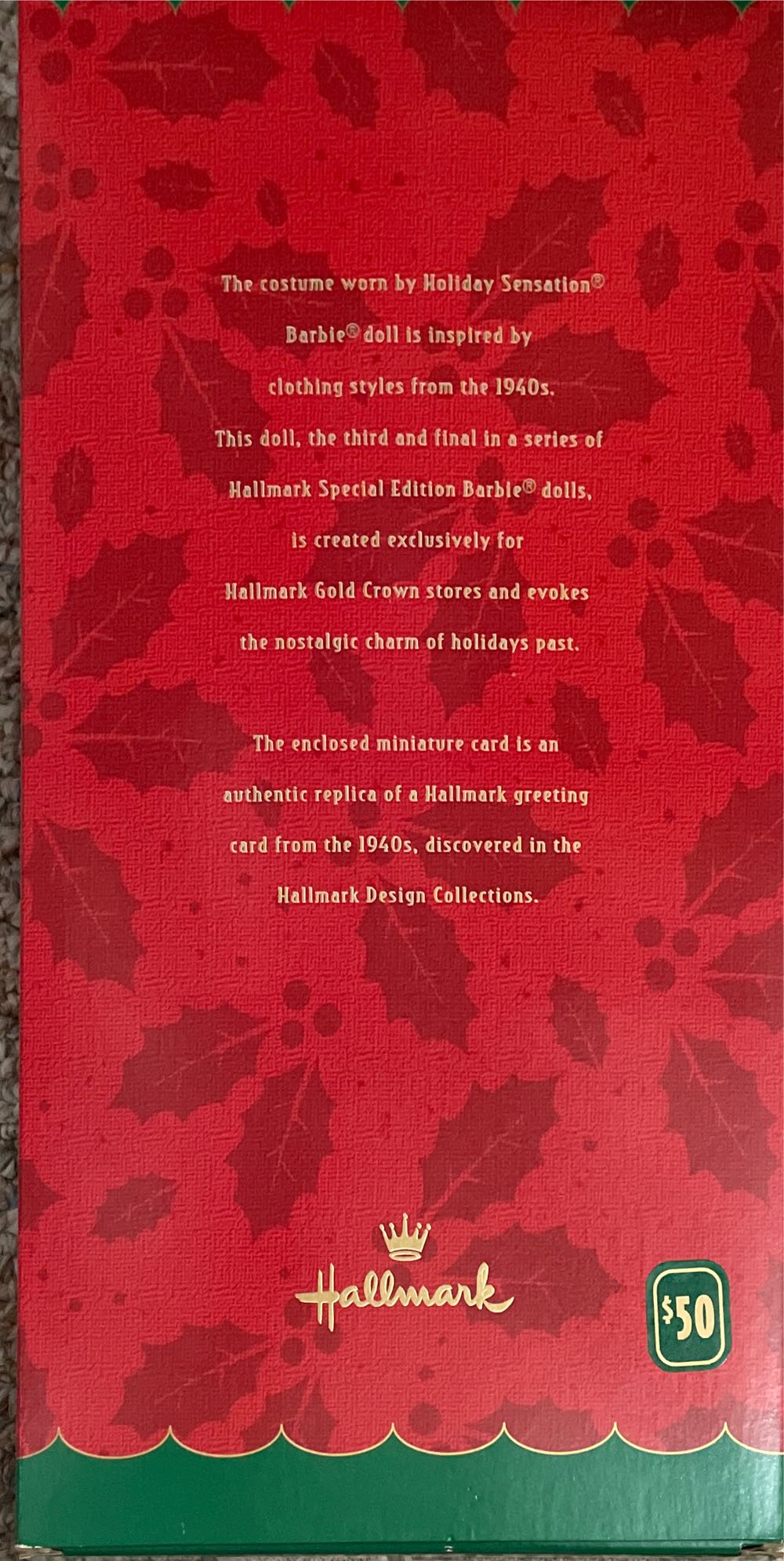 Hallmark Holiday Sensation #19792 - Hallmark doll collectible [Barcode 015012509786] - Main Image 4
