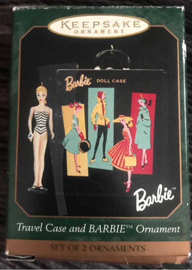 Travel Case And Barbie - Christmas Ornament doll collectible [Barcode 015012522846] - Main Image 1