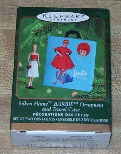 Silken Flame Barbie Ornament And Travel Case - Christmas Ornament doll collectible [Barcode 015012569346] - Main Image 2
