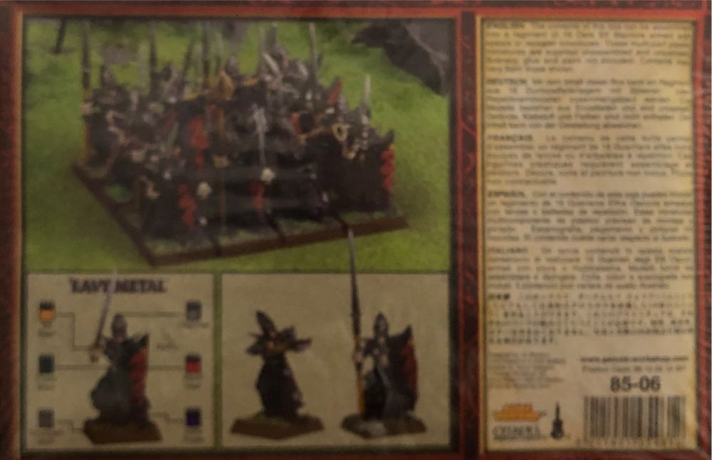 Warhammer dark elf warriors regiment  vinyl figure collectible [Barcode 5011921954612] - Main Image 2