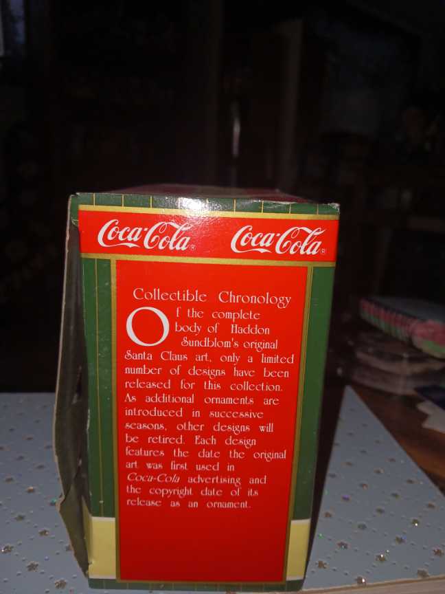 Coca-Cola Trim A Tree Collection Santa 1963 Standing By Fireplace 1997 - Coca-Cola vinyl figure collectible - Main Image 4