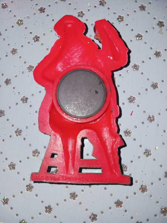 Coca-Cola Magnets Santa With Toy Bag On Stool 1996 - Coca-Cola vinyl figure collectible - Main Image 2