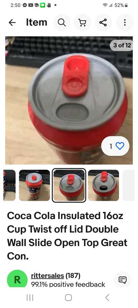 Coca-Cola Cup Insulated 16oz Twist Off Lid - Coca-Cola vinyl figure collectible - Main Image 2
